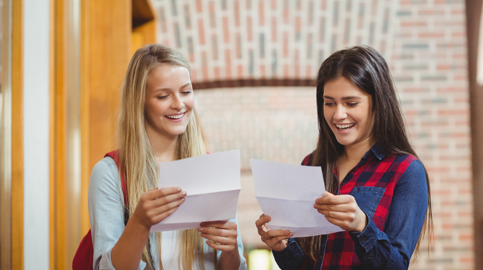 Two female students talking photo. Results on the photo. Итоги Сток фото. English Results photo.